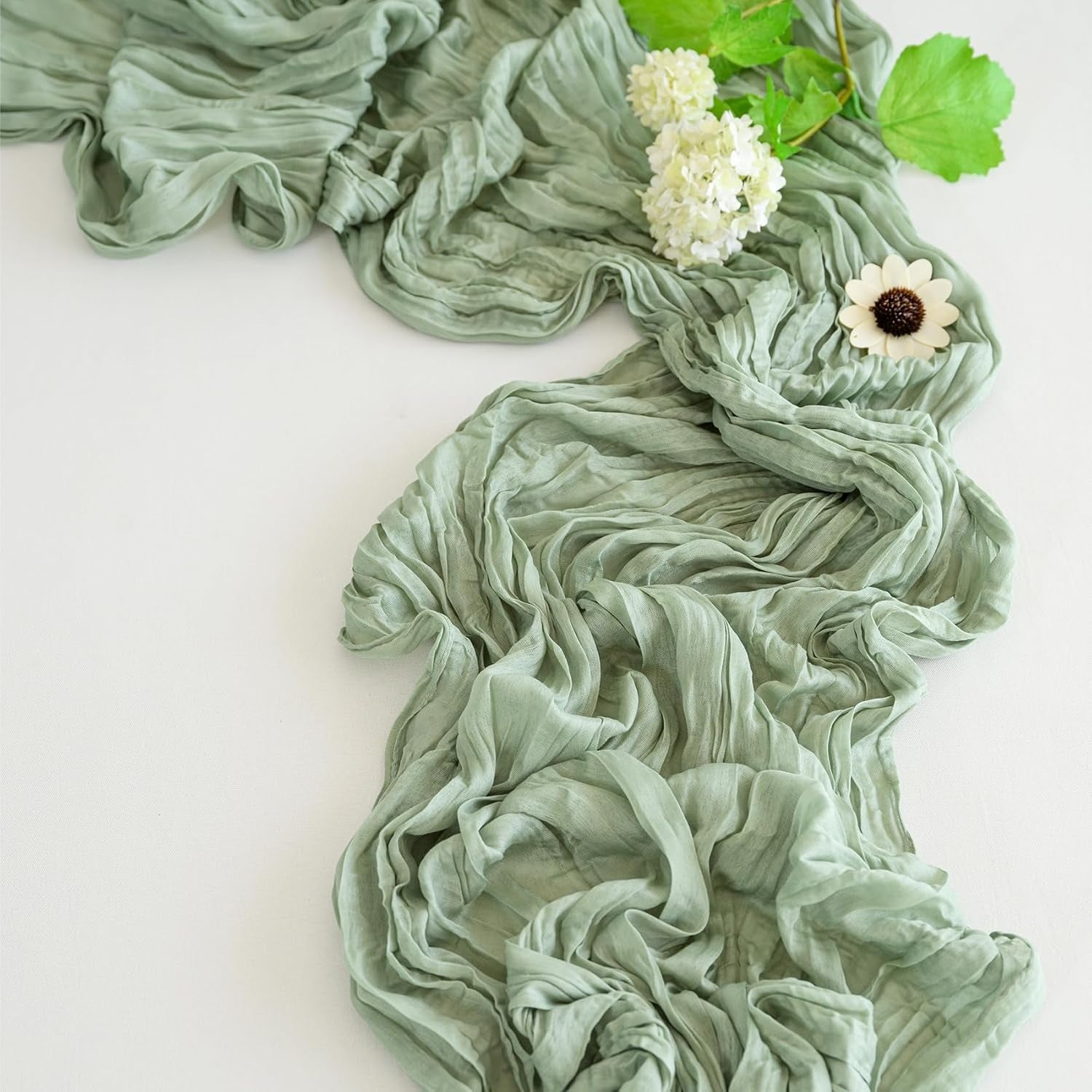 Chemin de table en gaze de coton