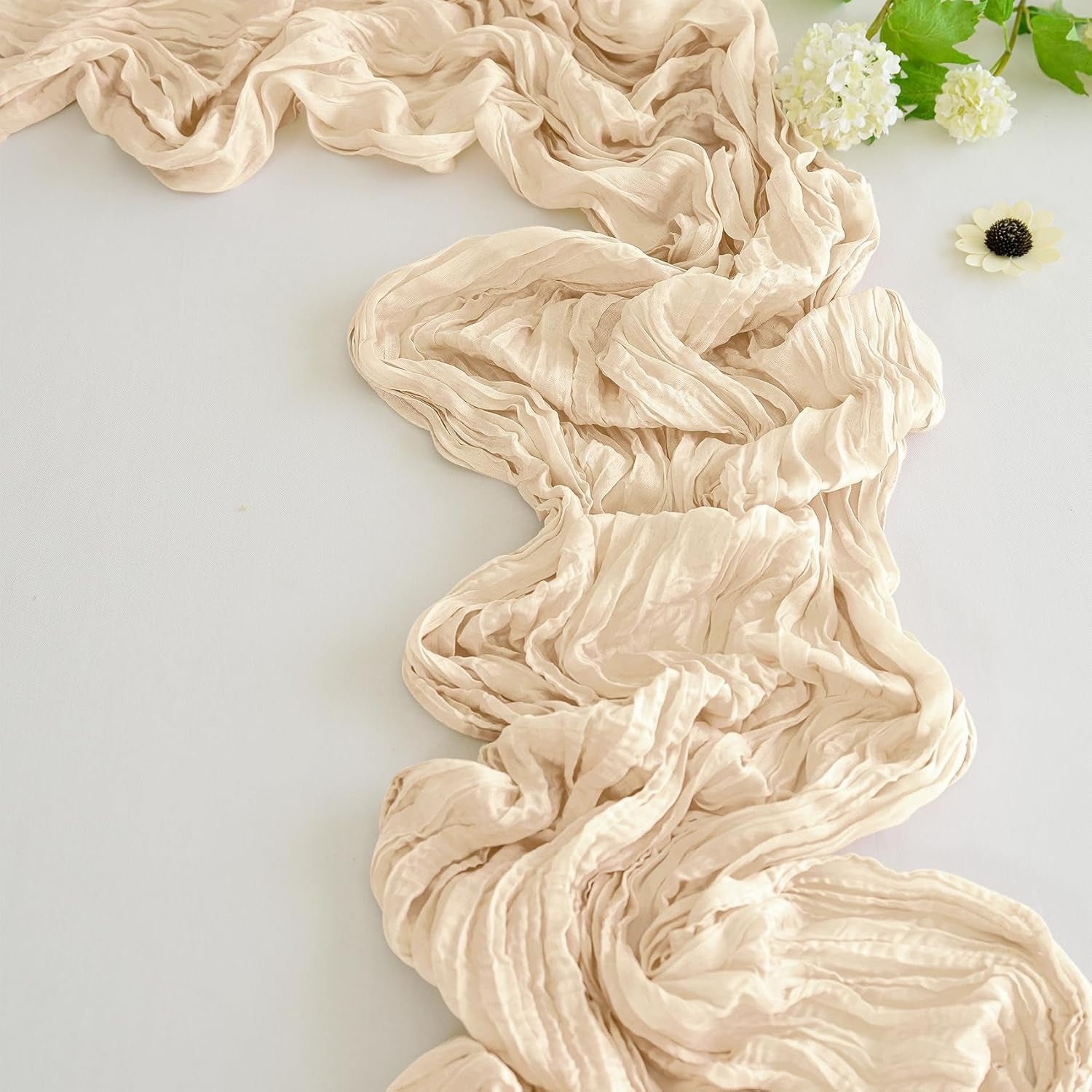 Chemin de table en gaze de coton