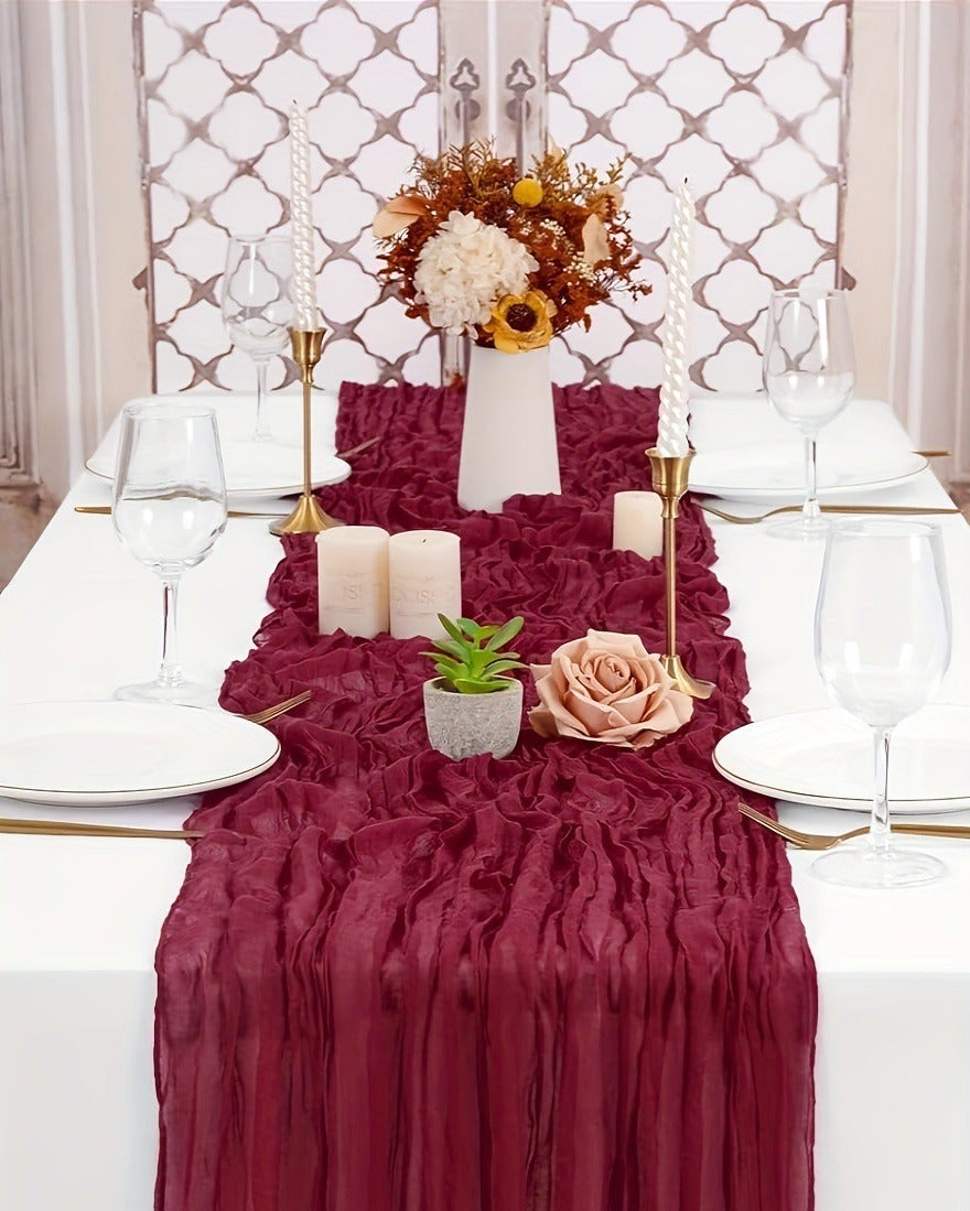 Chemin de table en gaze de coton