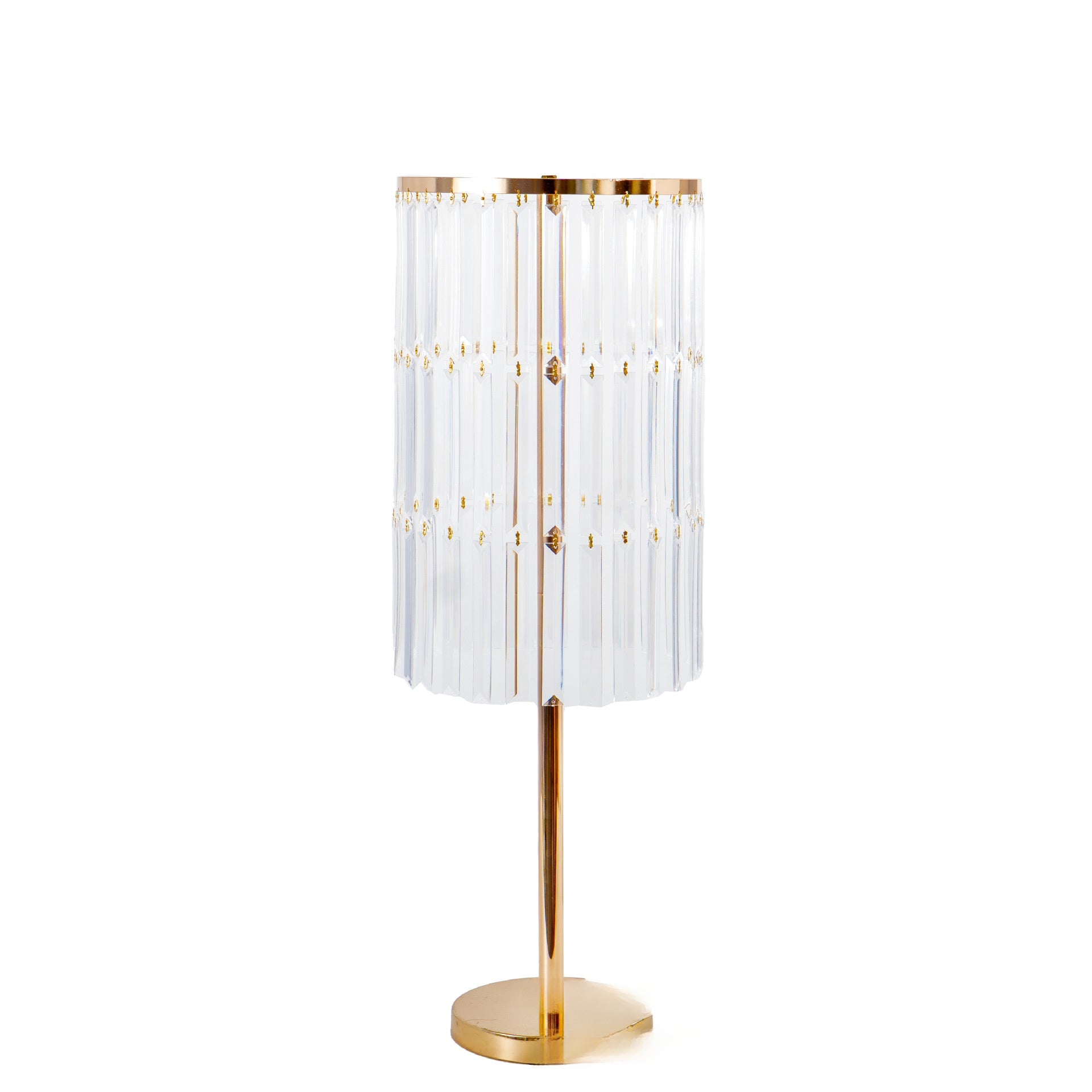 Colonne Florale Cristal & Or - 85 cm