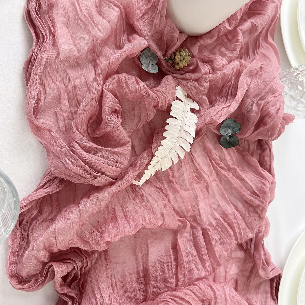 Chemin de table en gaze de coton