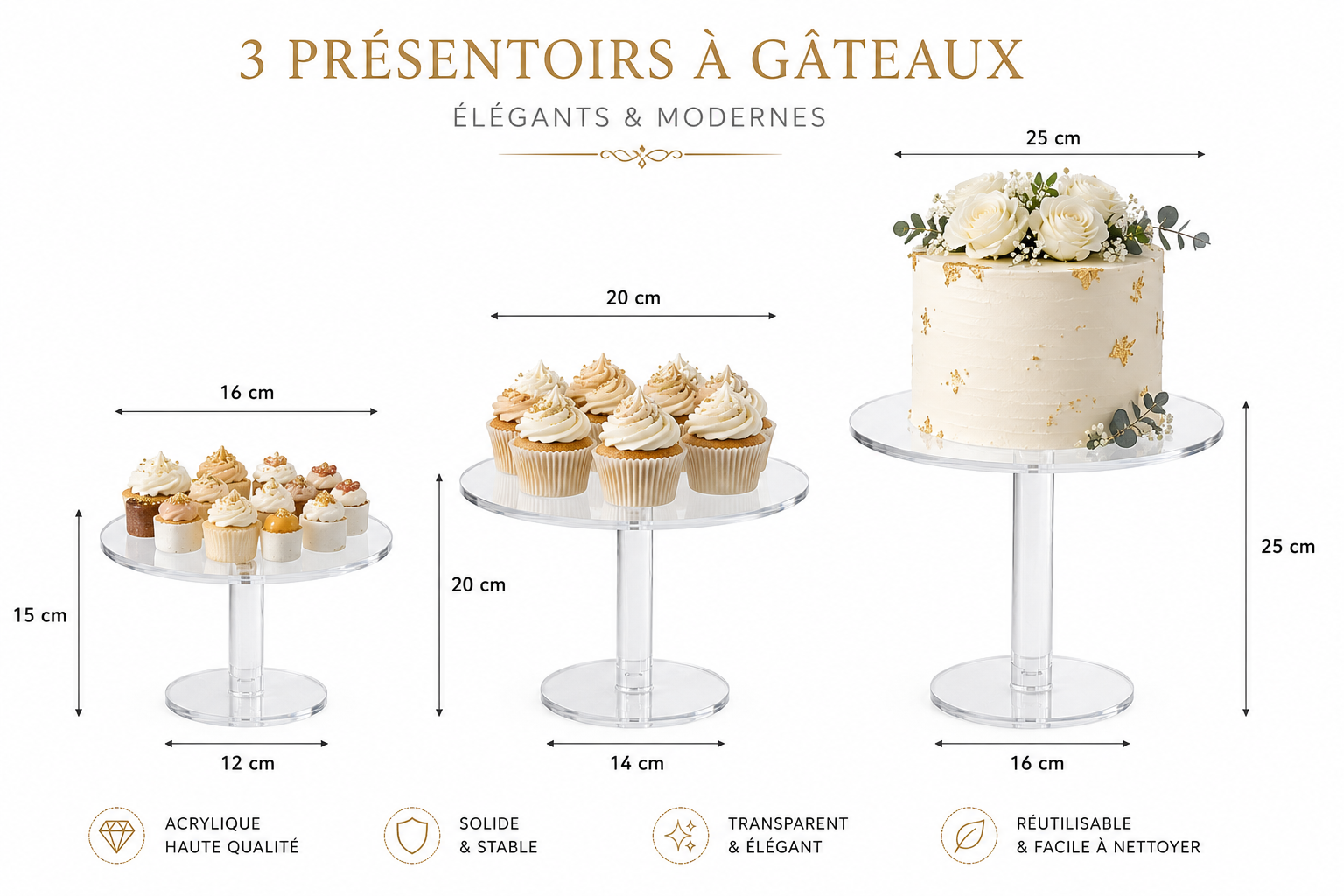 Présentoir à gâteaux  Élégance