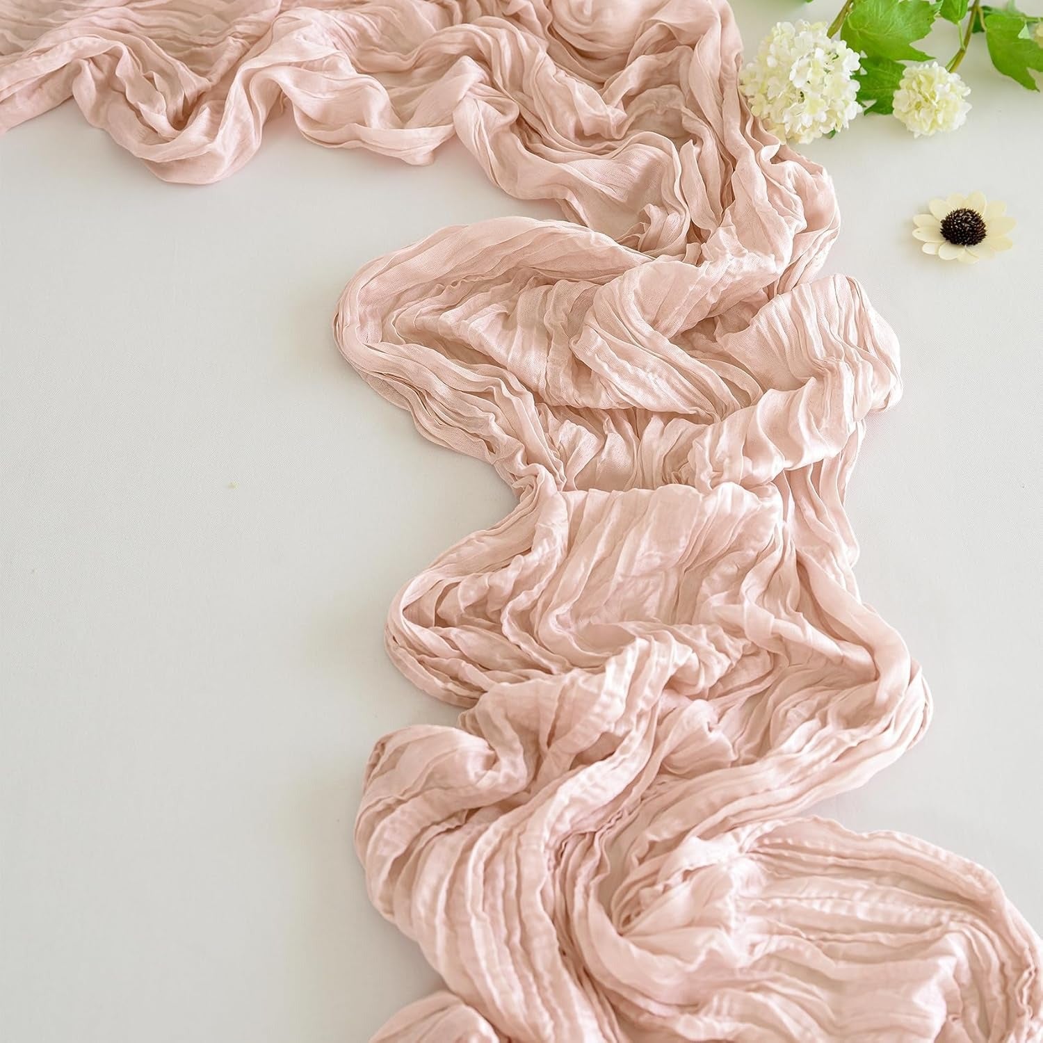 Chemin de table en gaze de coton