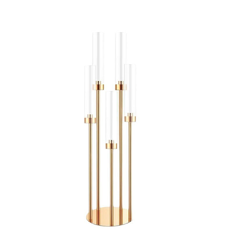 Chandelier doré Élégance - Support à bougies multi-hauteurs